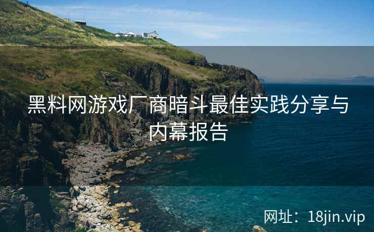 黑料网游戏厂商暗斗最佳实践分享与内幕报告