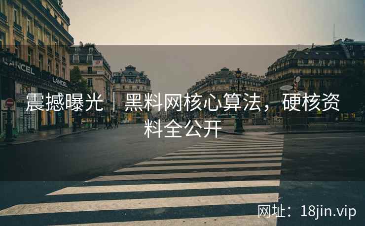 震撼曝光｜黑料网核心算法，硬核资料全公开